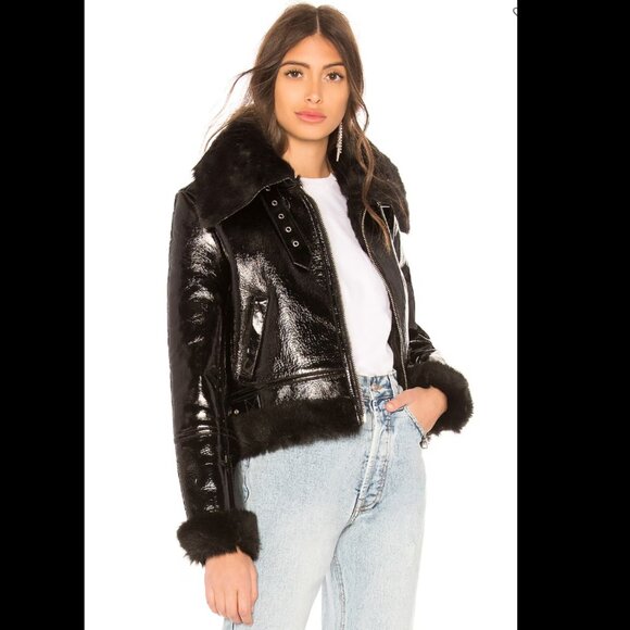 💥HOT ITEM💥PALMER GIRLS X MISS SIXTY Genuine Leather Aviator Jacket - Picture 2 of 16